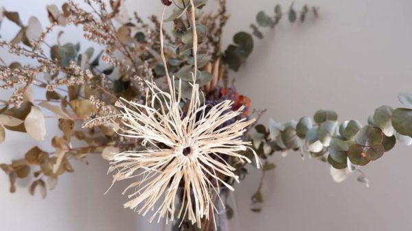 raffia sunburst decorations | Angie Douglas